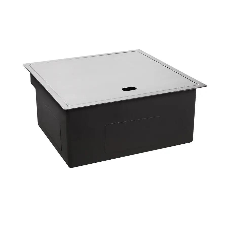 Кухонная скрытая мойка Platinum Handmade PVD черная 50 * 50/220 смеситель в комплекте