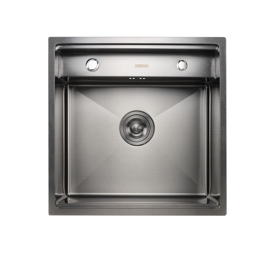 Кухонная скрытая мойка Platinum Handmade PVD черная 50 * 50/220 смеситель в комплекте
