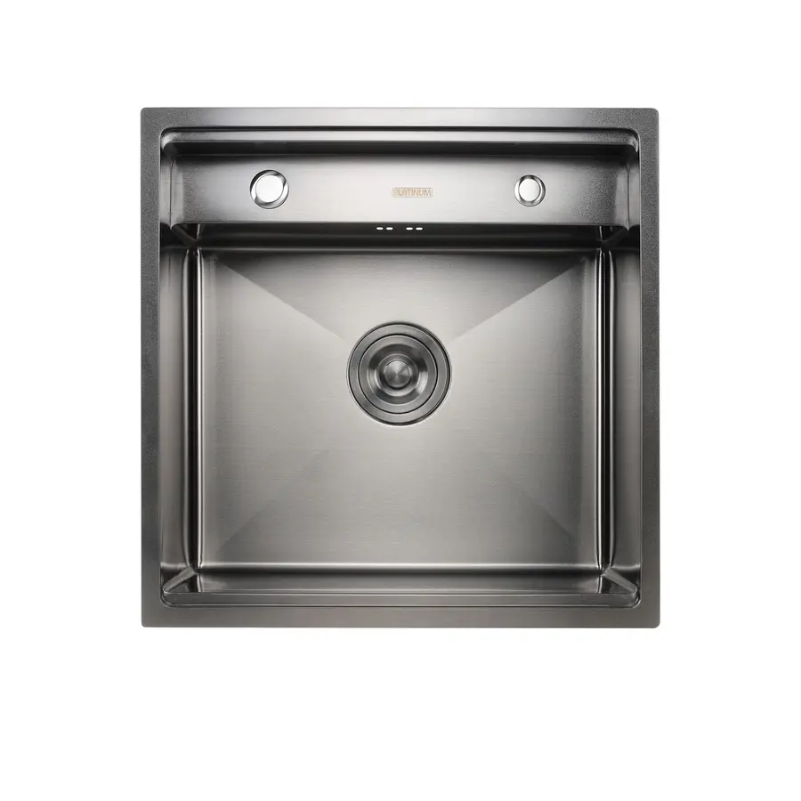 Кухонная скрытая мойка Platinum Handmade PVD черная 50 * 50/220 смеситель в комплекте