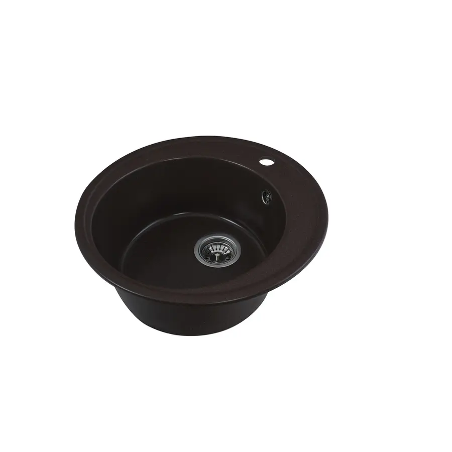 Гранитная мойка для кухни Platinum 510 мм х 190 мм х 510 мм YARA глянец мокко