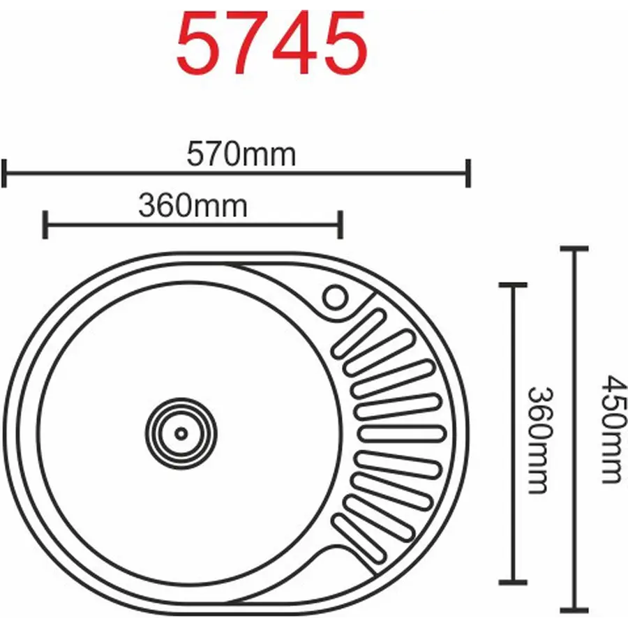 Кухонна мийка з нержавіючої сталі Platinum 5745 ДЕКОР 0,6 / 170
