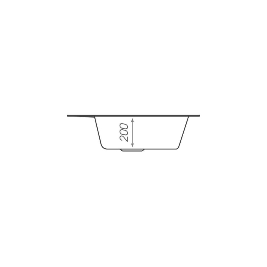 Гранитная мойка для кухни Platinum 400 мм х 200 мм х 500 мм RUBY глянец карамель