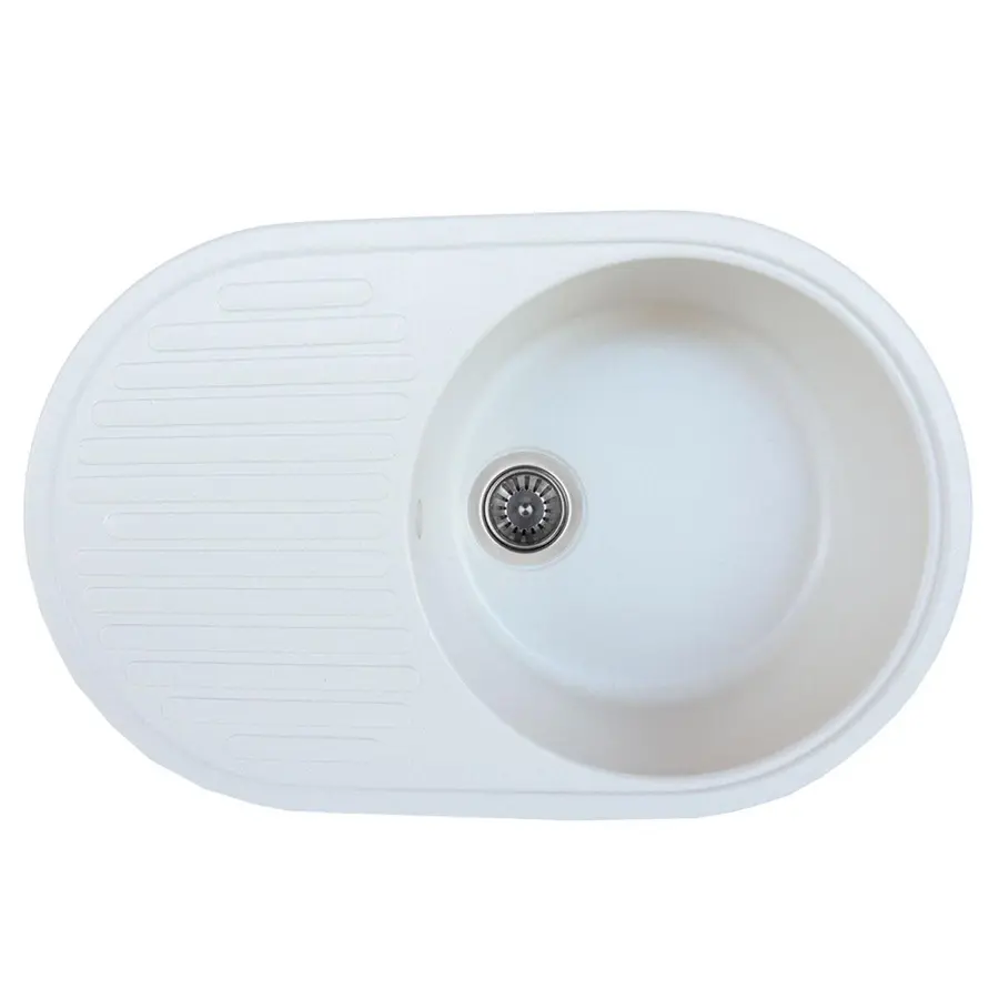 Гранитная мойка для кухни Platinum 7346 ASTORIA глянец Белоснежная