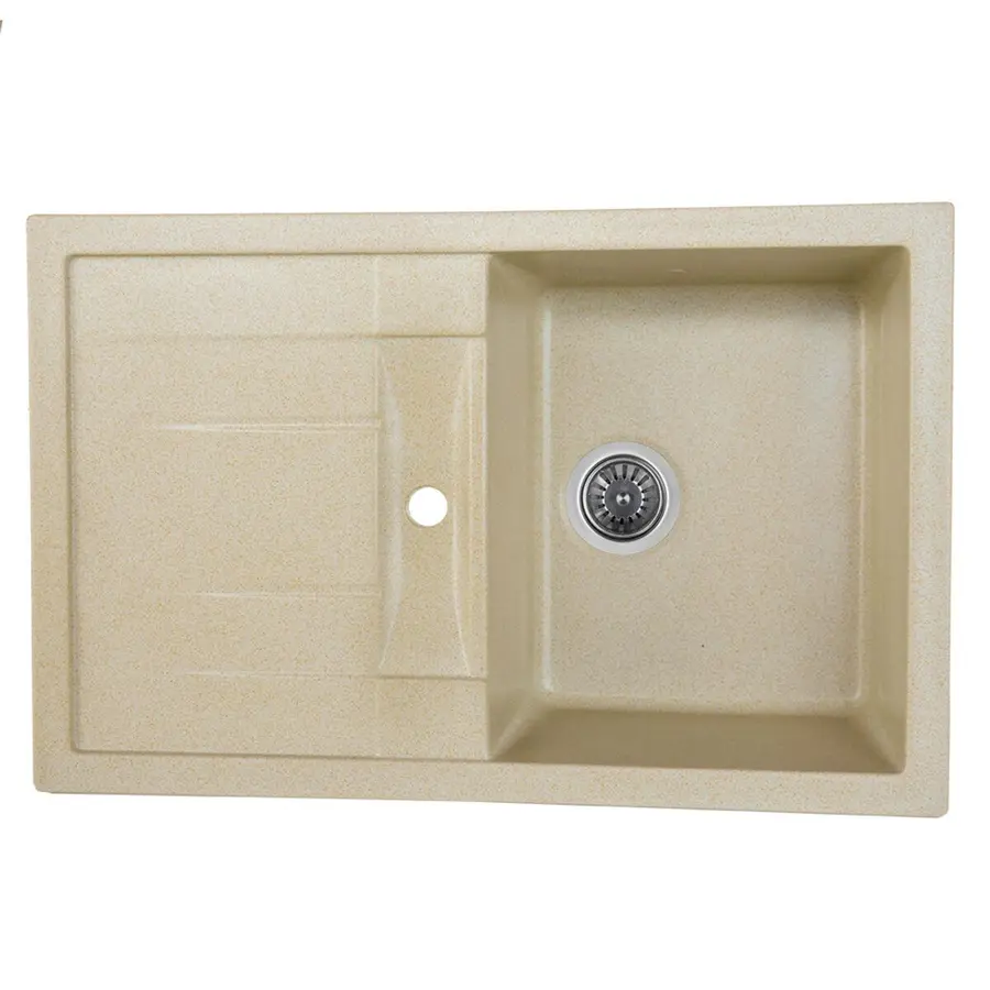 Гранітна мийка кухонна Platinum 7850 PRETSO глянець Сафарі