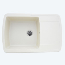 Гранітна мийка для кухні Platinum 7749 ROMA глянець Біла