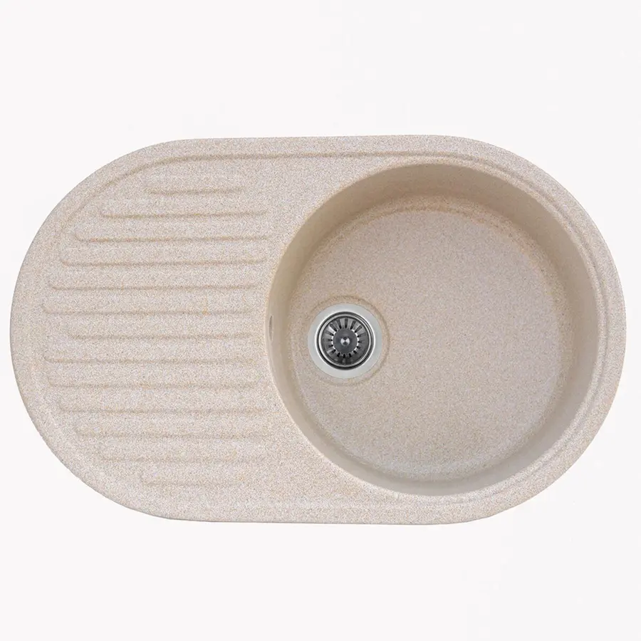 Гранитная мойка для кухни Platinum 7346 ASTORIA глянец Бежевый