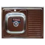 Кухонна мийка з нержавіючої сталі Platinum 8060 L ДЕКОР 0,7 / 160