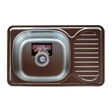 Кухонная мойка из нержавеющей стали Platinum 6642 ДЕКОР 0,8 / 180