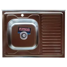 Кухонна мийка з нержавіючої сталі Platinum 8060 R ДЕКОР 0,7 / 160