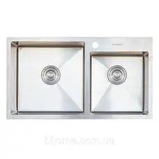 Кухонная мойка Germece Handmade Н80 * 45/230 две чаши с креплением