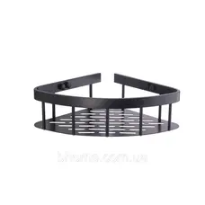 Поличка у ванну кутова чорна Germece 5507-1 PL, алюміній