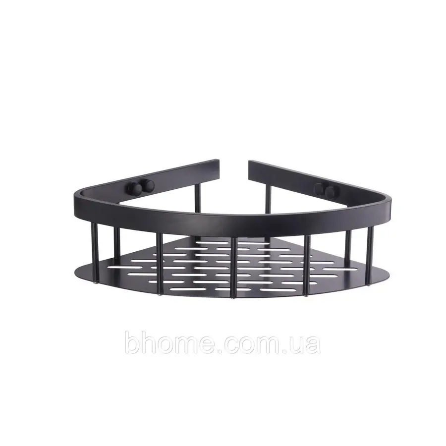 Поличка у ванну кутова чорна Germece 5507-1 PL, алюміній