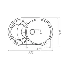 Гранітна мийка для кухні Platinum 7750 GAZZO глянець Біла