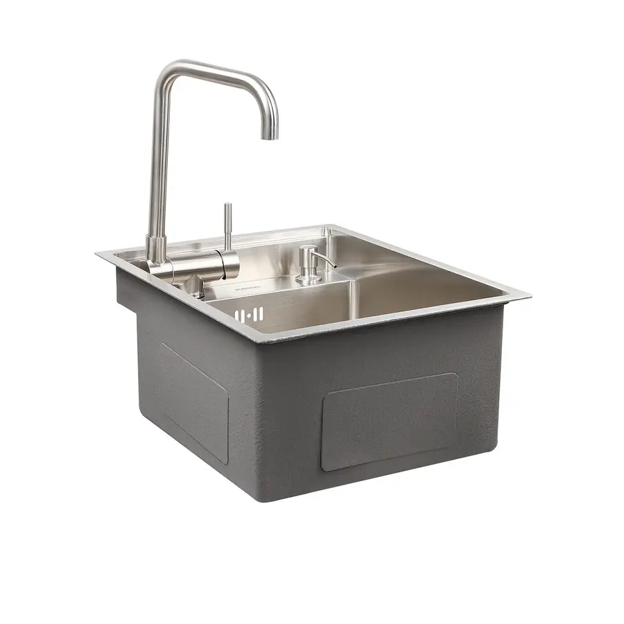 Кухонная скрытая мойка Platinum Handmade 40 * 50/220 смеситель в комплекте