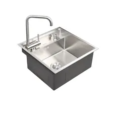 Кухонная скрытая мойка Platinum Handmade 50 * 50/220 смеситель в комплекте