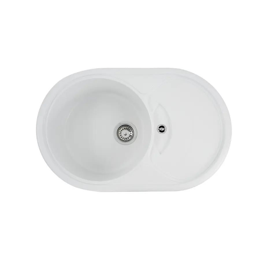 Гранітна мийка для кухні Platinum 7750 GAZZO глянець Біла