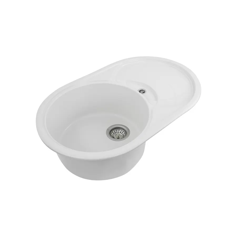 Гранітна мийка для кухні Platinum 7750 GAZZO глянець Біла