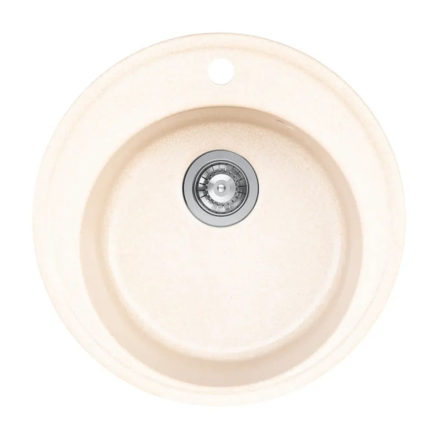 Гранитная мойка для кухни Platinum 510 мм х 190 мм х 510 мм YARA глянец сафари