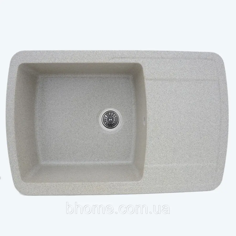 Гранітна мийка для кухні Platinum 7749 ROMA глянець Сіра