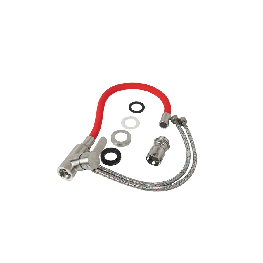 Кухонний змішувач красный Platinum CS 519-1 гнучкий