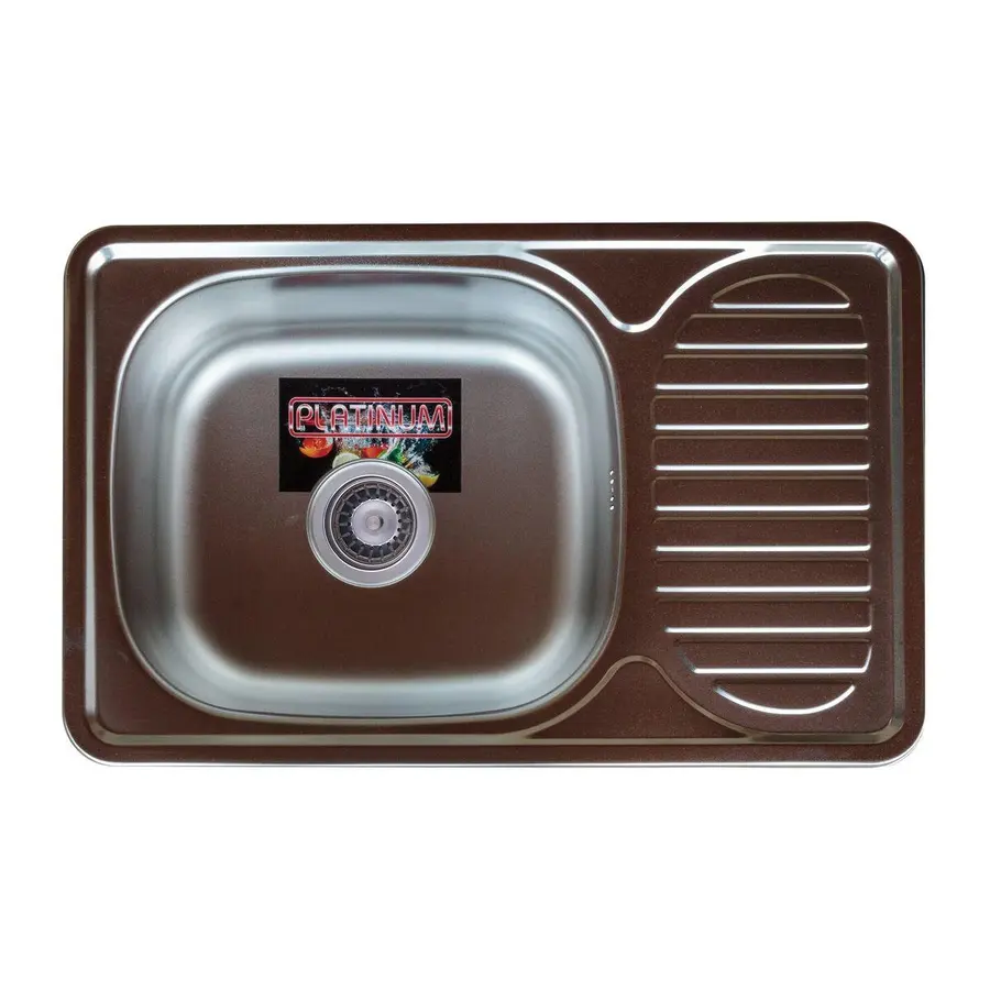 Кухонна мийка з нержавіючої сталі Platinum 6642 САТІН 0,8 / 180
