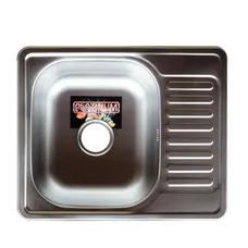 Кухонна мийка з нержавіючої сталі Platinum 5848 ДЕКОР 0,8 / 180