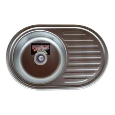 Кухонна мийка з нержавіючої сталі Platinum7750 МІКРОДЕКОР 0,8 / 180