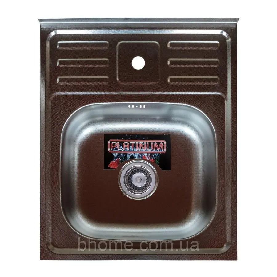 Кухонна мийка з нержавіючої сталі Platinum 5060 САТІН 0,7 / 160