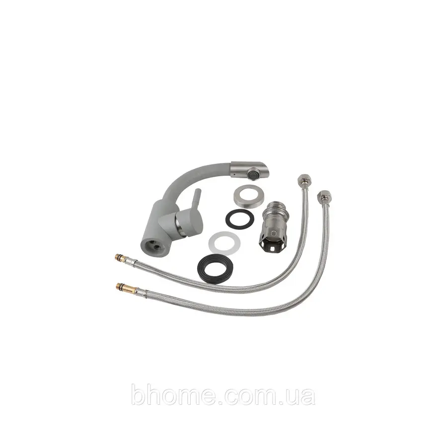 Кухонный смеситель Germece 8303 sk СЕРЫЙ МЕТАЛЛИК