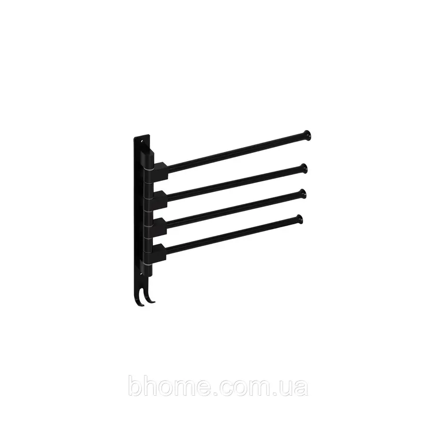 Держатель для полотенец на 4 яруса черный Germece 5514 PL, алюминий