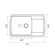 Гранітна мийка для кухні Platinum 7749 ROMA глянець карамель