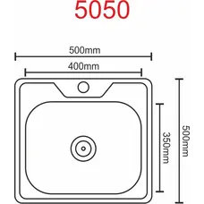 Кухонна мийка з нержавіючої сталі Platinum 5050 ПОЛИРОВКА 0,7 / 160