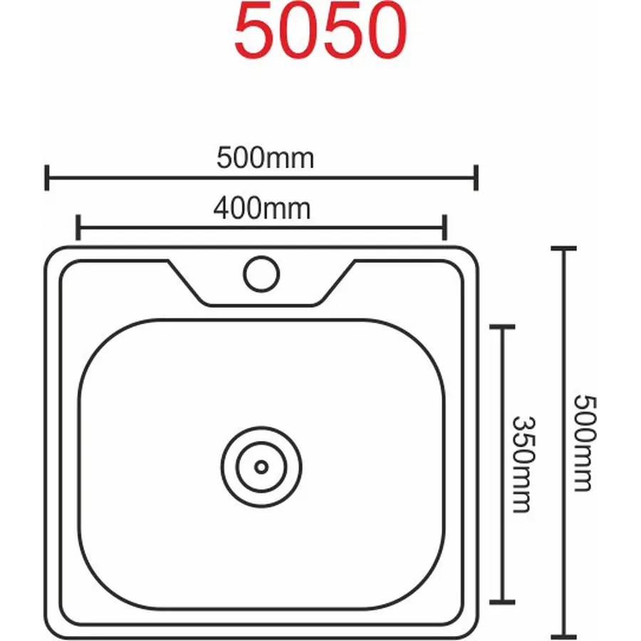 Кухонна мийка з нержавіючої сталі Platinum 5050 ПОЛИРОВКА 0,7 / 160