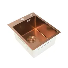 Кухонная мойка Platinum Handmade PVD бронза 40 * 50/220 3,0 / 1,5 мм корзина и дозатор в комплекте