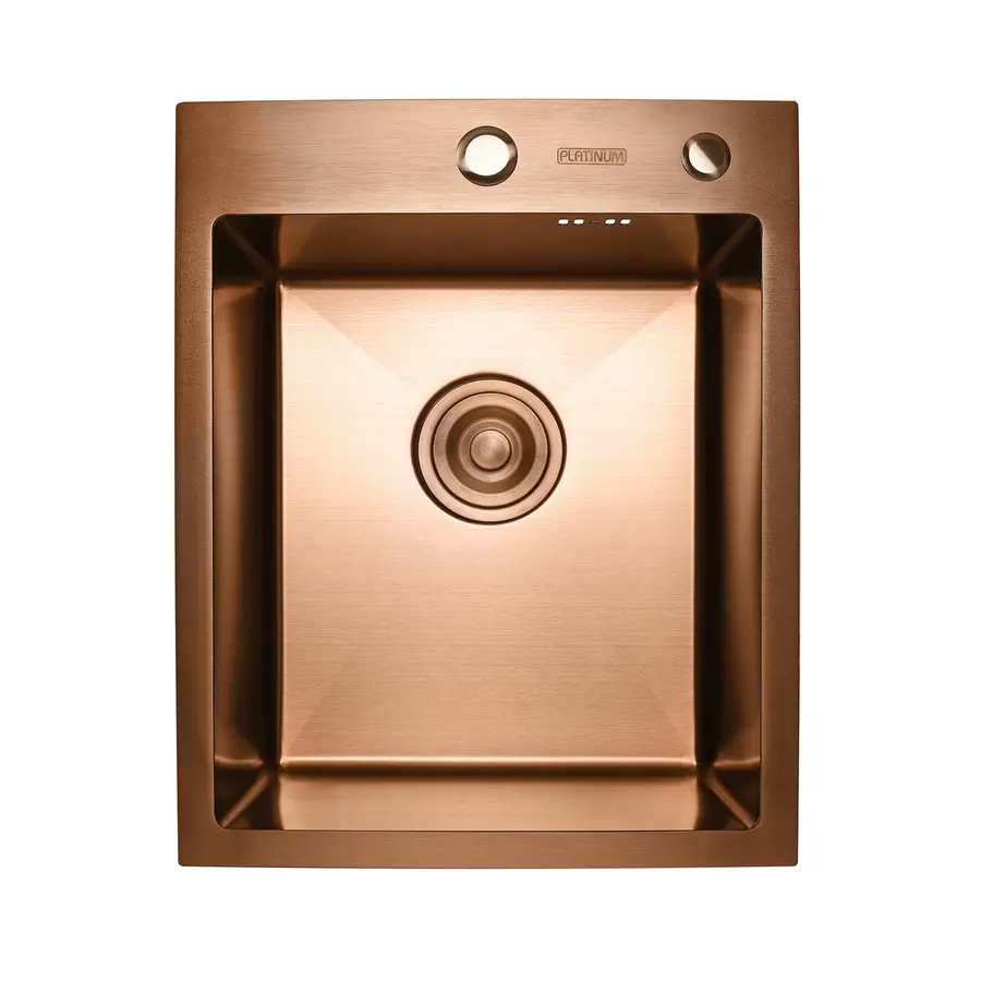 Кухонная мойка Platinum Handmade PVD бронза 40 * 50/220 3,0 / 1,5 мм корзина и дозатор в комплекте
