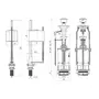 Зливний/наливний механізм для унітаза ANI Plast FV6550M (WC6550M)