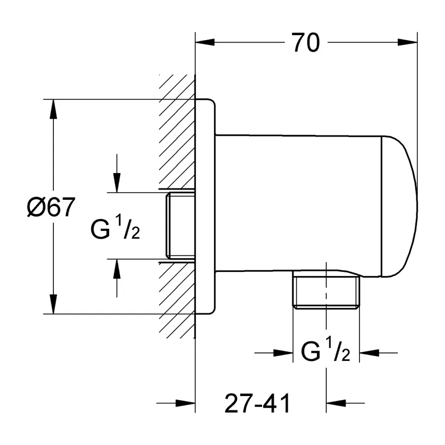 Подключение для шланга Grohe Relexa plus 28671000