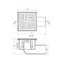 Трап ANI Plast TA5102 горизонтальный с нержавеющей решеткой 100x100
