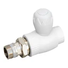 Кран шаровой радиаторный PPR Blue Ocean "Белый" 25х3 / 4 "прямой