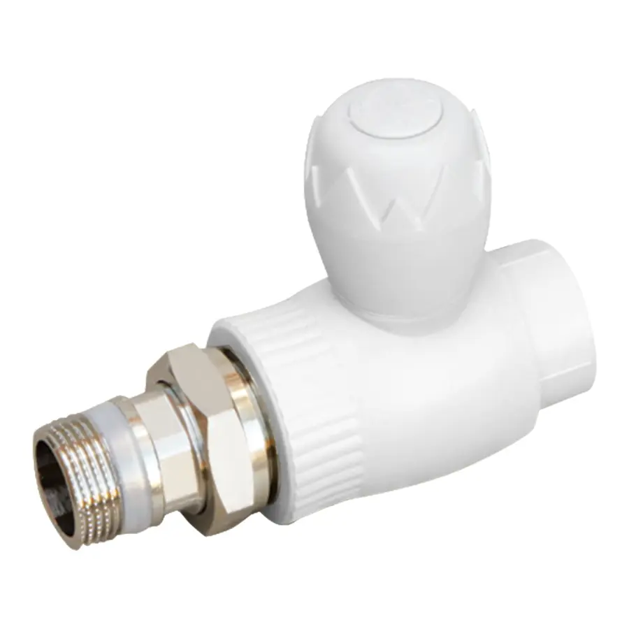 Кран шаровой радиаторный PPR Blue Ocean "Белый" 25х3 / 4 "прямой