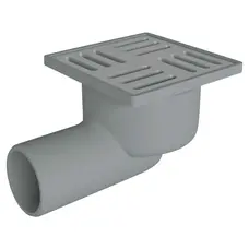 Трап ANI Plast TQ5102 горизонтальний з нержавіючою решіткою 100x100