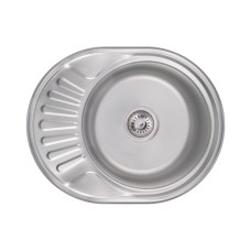 Кухонна мийка Lidz 6044 0,8 мм Satin (LIDZ6044SAT)