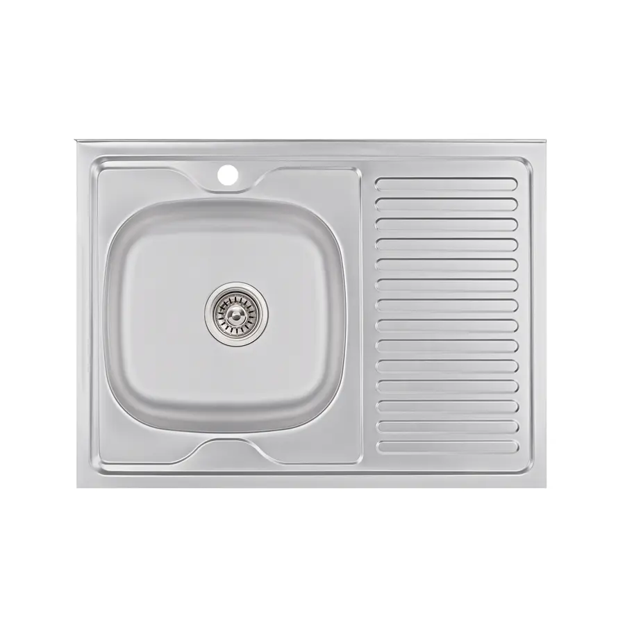 Кухонная мойка Lidz 6080-L 0,6 мм Satin (LIDZ6080L06SAT)