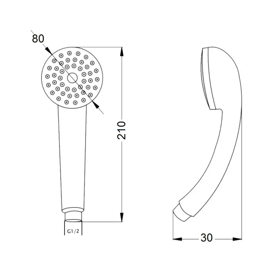 Лейка для ручного душа GF (CRM) -SH-109BL