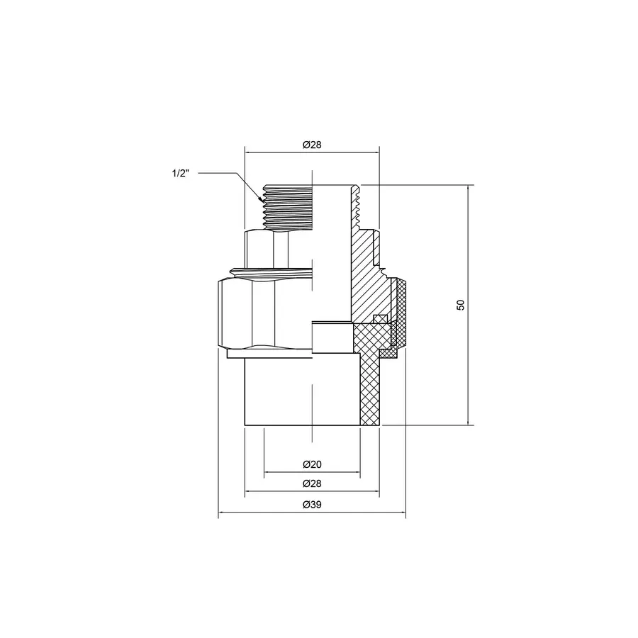 Сгон "Американка" PPR Thermo Alliance 20х1 / 2 "ЗР