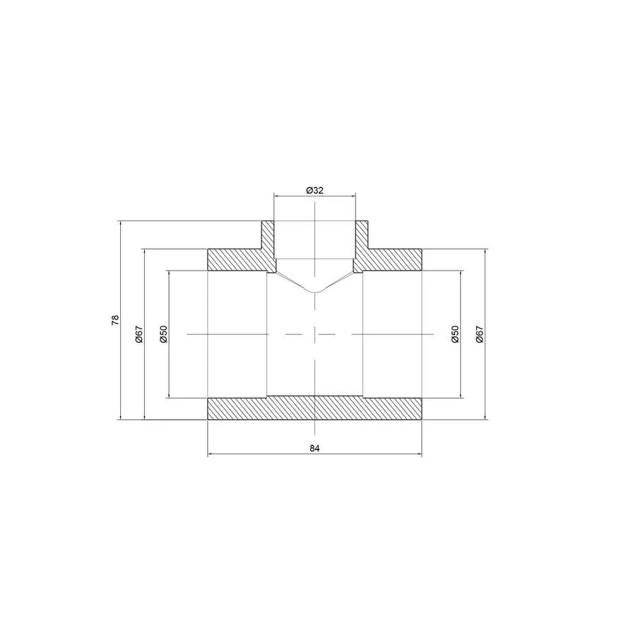 Трійник PPR Thermo Alliance 50х32х50