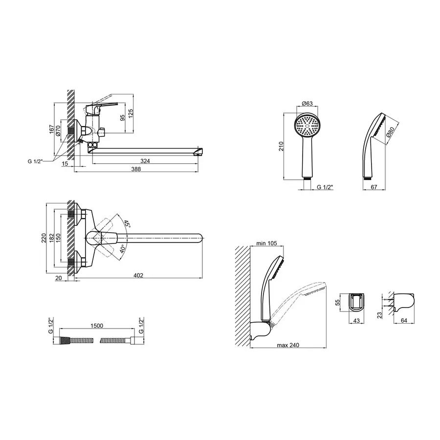 Змішувач для ванни Qtap Polaris WHI 005 New