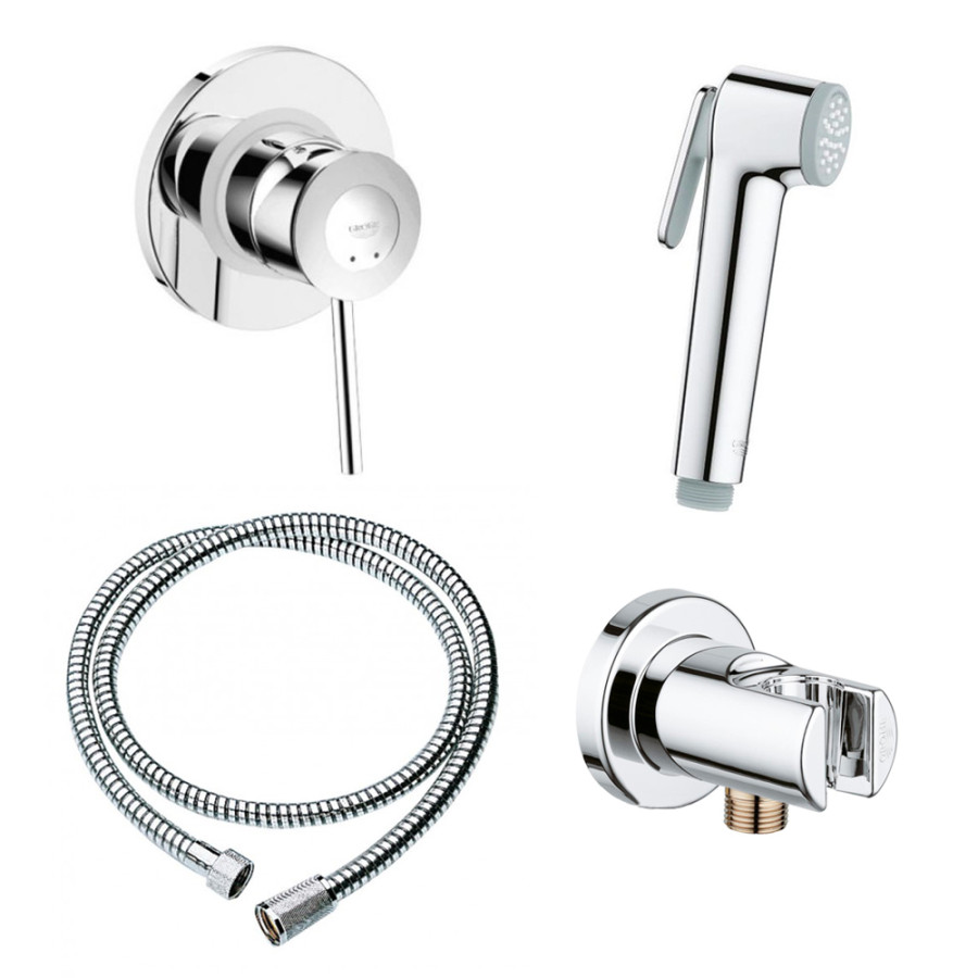 Набір для гігієнічного душу зі змішувачем Grohe BauClassic 111048