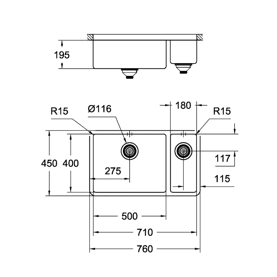 Кухонная мойка Grohe Sink K700U 31575SD0
