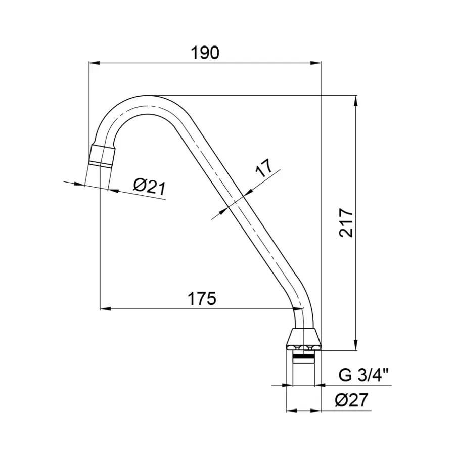 Вылил для кухни Lidz (CRM) 54 01 271 00